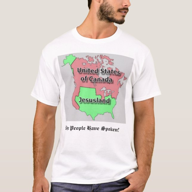 Camiseta Estados Unidos de Canadá y de Jesusland (Anverso)