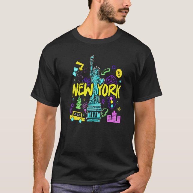 Camiseta Estados Unidos De Nueva York Viaja New Yorker Empi (Anverso)