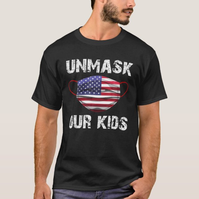 Camiseta Estados Unidos desenmascara a nuestros niños estad (Anverso)