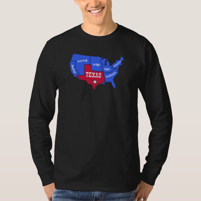 Camiseta Estados Unidos: Diseño de Texas para Textos con or (Anverso)