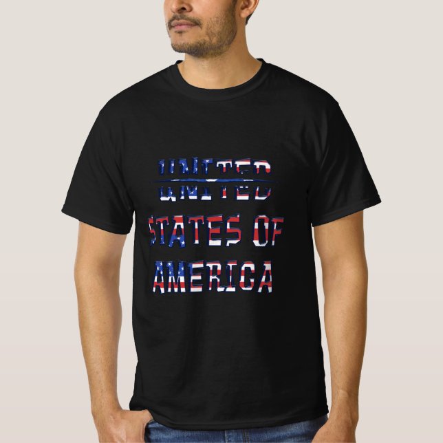 Camiseta Estados Unidos divididos (Anverso)