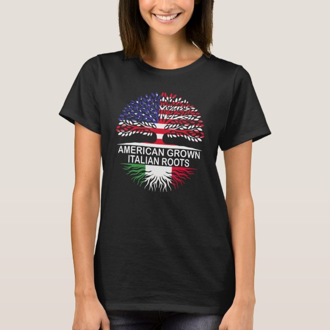 Camiseta Estados Unidos e Italia marcan raíces italianas cu (Anverso)