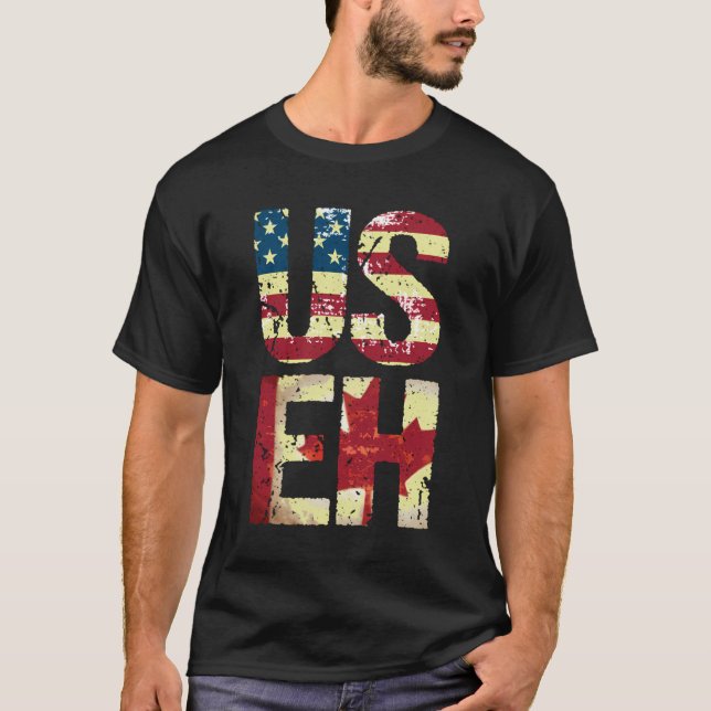 Camiseta Estados Unidos Eh América Bandera de Canadá Canadi (Anverso)