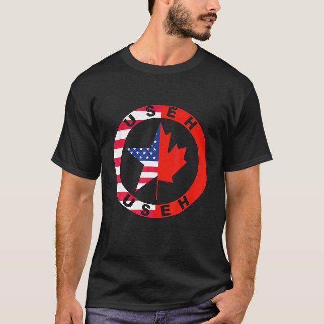 Camiseta Estados Unidos EH Canadá Día Americano Bandera Can (Anverso)