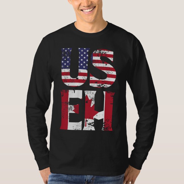 Camiseta Estados Unidos EH Estadounidense Canadiense Cita d (Anverso)