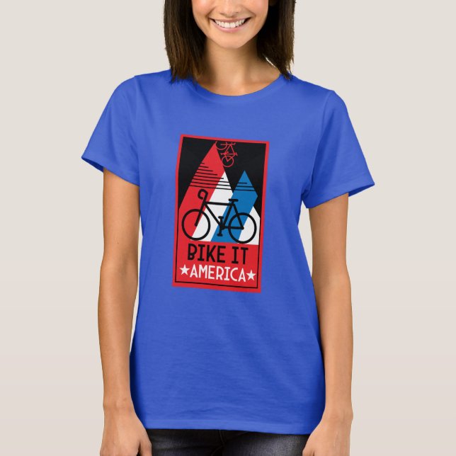 Camiseta Estados Unidos en bicicleta (Anverso)