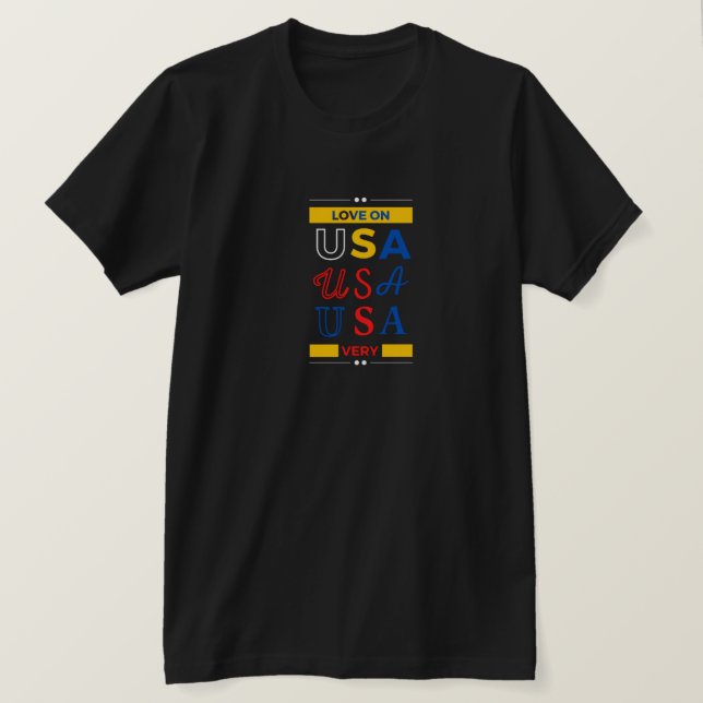 Camiseta Estados Unidos en el corazón (Anverso del diseño)