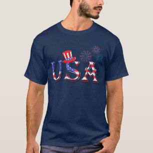 Camiseta Estados Unidos en Estrellas y Rayas
