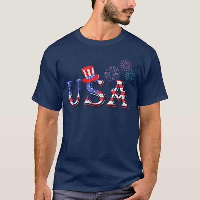 Camiseta Estados Unidos en Estrellas y Rayas (Anverso)