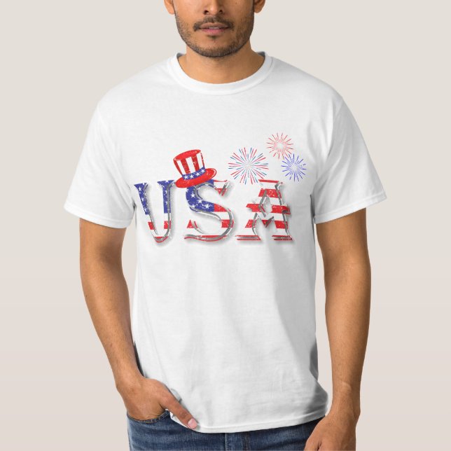 Camiseta Estados Unidos en Estrellas y Rayas (Anverso)