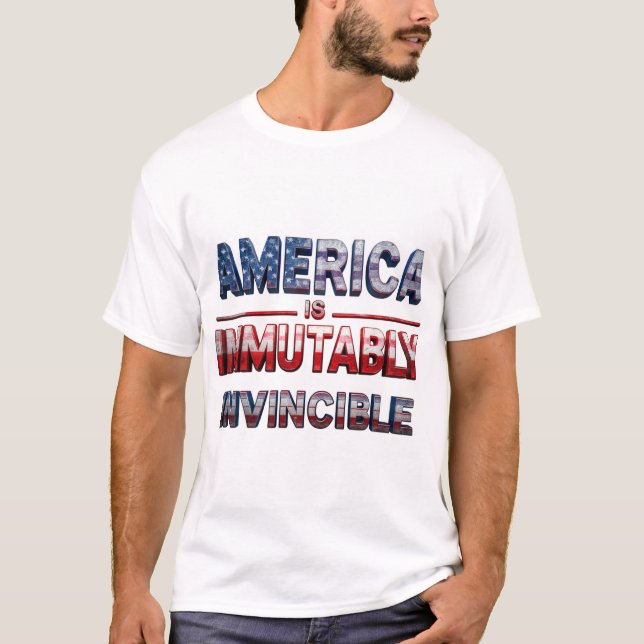 CAMISETA ESTADOS UNIDOS ES INMUTABLEMENTE INVINCIBLE (Anverso)
