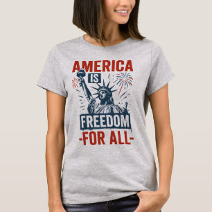 Camiseta Estados Unidos es Libertad para Todos - Igualdad P