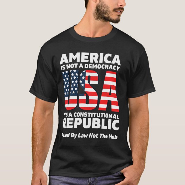 Camiseta Estados Unidos Es Una República Constitucional Gob (Anverso)