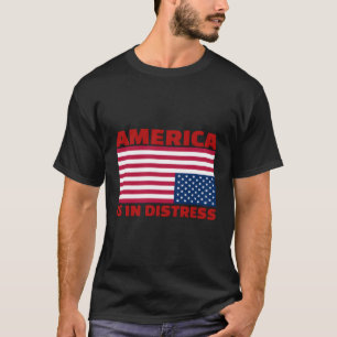Camiseta Estados Unidos está en peligro al revés de la band