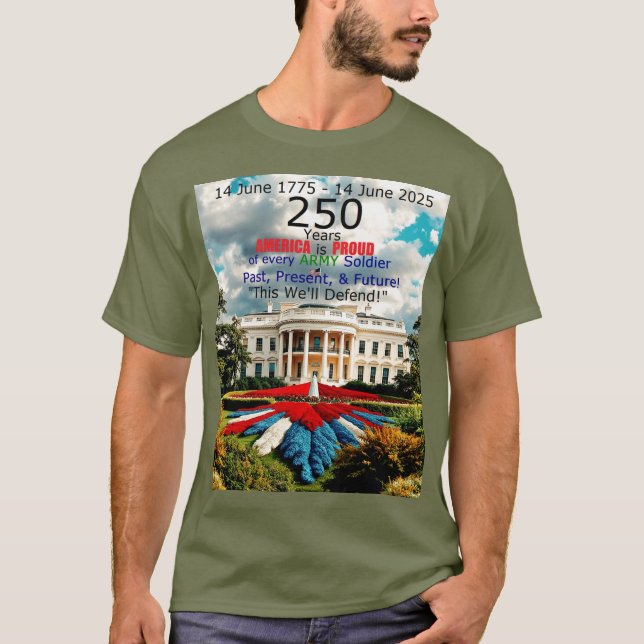 Camiseta Estados Unidos está orgulloso del ejército (Anverso)