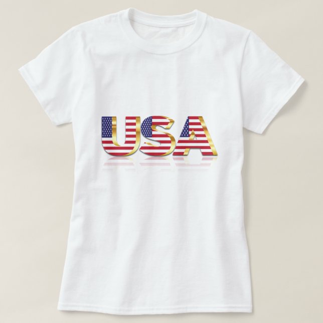 Camiseta Estados Unidos - Estados Unidos - Bandera - Patrió (Diseño del anverso)