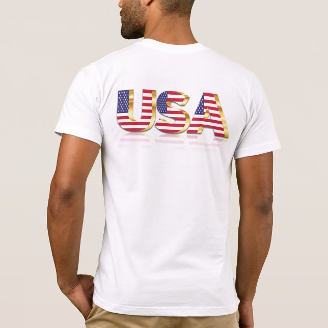 Camiseta Estados Unidos - Estados Unidos - Bandera - Patrió (Reverso)