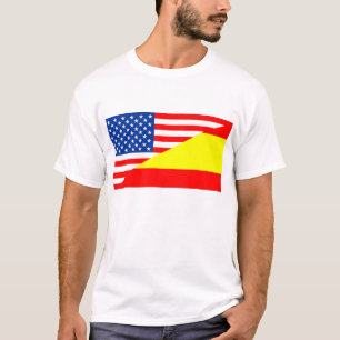 Camiseta estados unidos estados unidos media bandera de esp