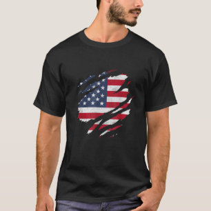 Camiseta Estados Unidos Estrellas Y Tiras Estadounidenses