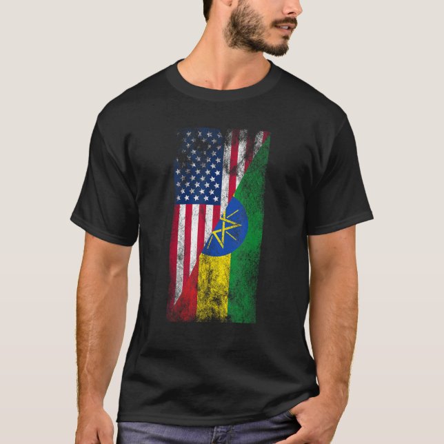 Camiseta Estados Unidos Etiopía banderas Estados Unidos de  (Anverso)