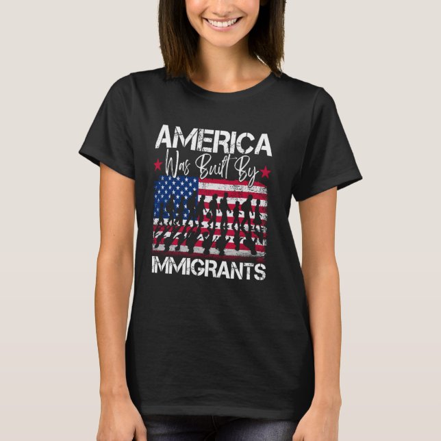 Camiseta Estados Unidos fue construido por inmigrantes, Inm (Anverso)