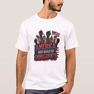 Camiseta Estados Unidos fue construido por inmigrantes pro-