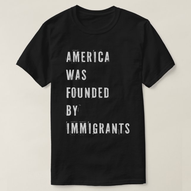 Camiseta Estados Unidos fue fundado por inmigrantes (Diseño del anverso)