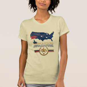 Camiseta Estados Unidos fuerte - Poder elegante, espíritu e