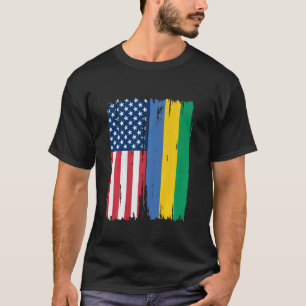 Camiseta Estados Unidos Gabón Bandera semiamericana Roots