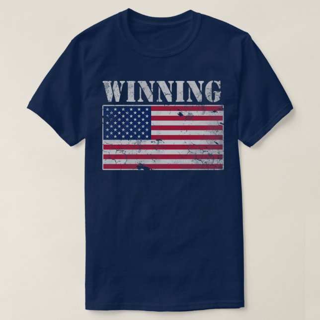 Camiseta Estados Unidos gana bandera estadounidense el 4 de (Diseño del anverso)