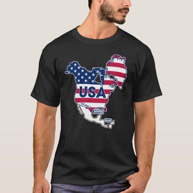 Camiseta Estados Unidos = Groenlandia + Canadá + Golfo + Ca (Anverso)