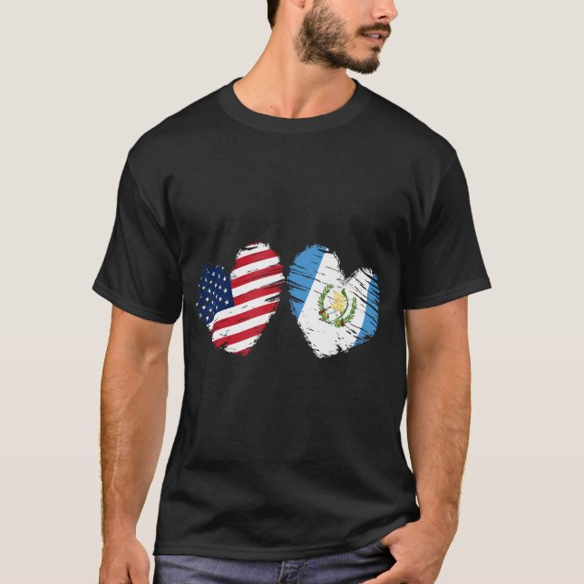 Camiseta Estados Unidos Guatemala Bandera Día de San Valent (Anverso)