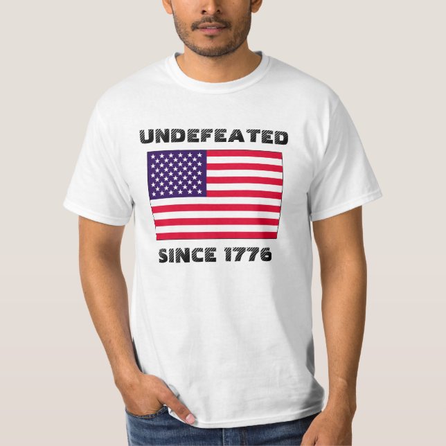 Camiseta Estados Unidos inderrotado desde 1776 (Anverso)