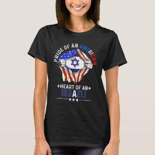 Camiseta Estados Unidos Israelí Orgullo Americano País Extr