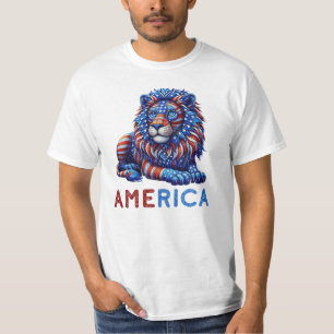 Camiseta Estados Unidos, león patriótico