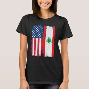 Camiseta Estados Unidos Líbano Bandera semiamericana Roots