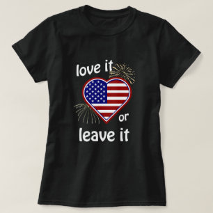 Camiseta Estados Unidos lo ama o deja su bandera cardíaca