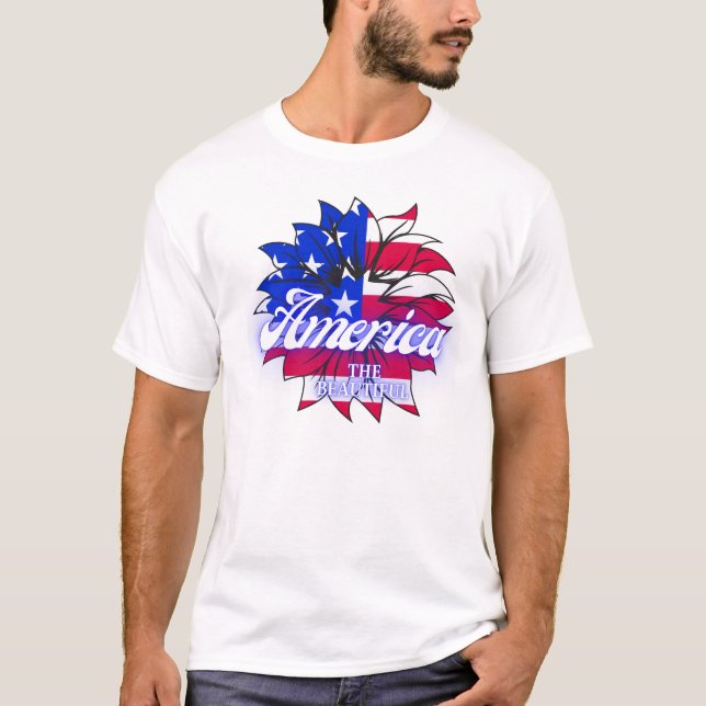 Camiseta Estados Unidos lo hermoso para sublimación Impreso (Anverso)