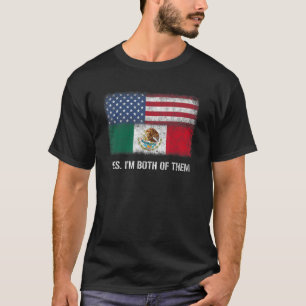 Camiseta Estados Unidos México Bandera Estadounidense Doble