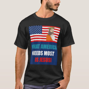 Camiseta Estados Unidos necesita a Jesucristo coronado Rey