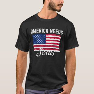 Camiseta Estados Unidos necesita a Jesús Amor Americano Dio