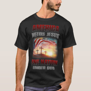 Camiseta Estados Unidos necesita a Jesús una nación bajo Di