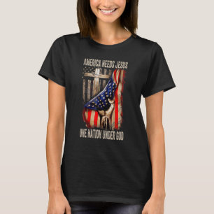 Camiseta Estados Unidos necesita a Jesús una nación bajo Di