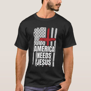Camiseta Estados Unidos necesita a Jesús Vintage Patriótico