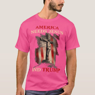 Camiseta Estados Unidos Necesita A Jesús Y A Trump Pro Trum