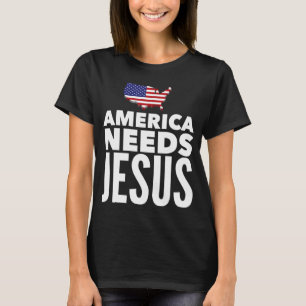Camiseta Estados Unidos necesita bíb de Evangelio Cristiano