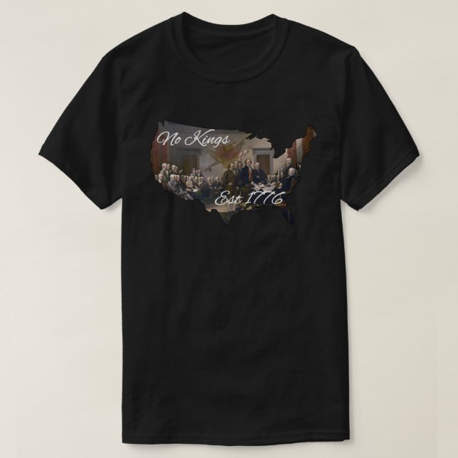 Camiseta Estados Unidos No Reyes Est 1776 (Diseño del anverso)