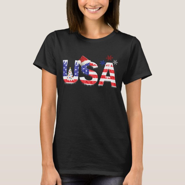 Camiseta Estados Unidos para Navidades (Anverso)