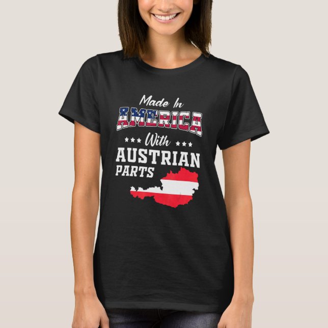 Camiseta Estados Unidos Partes austríacas Austria Mapa el A (Anverso)