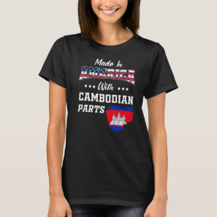 Camiseta Estados Unidos Partes Camboya Mapa de la bandera d